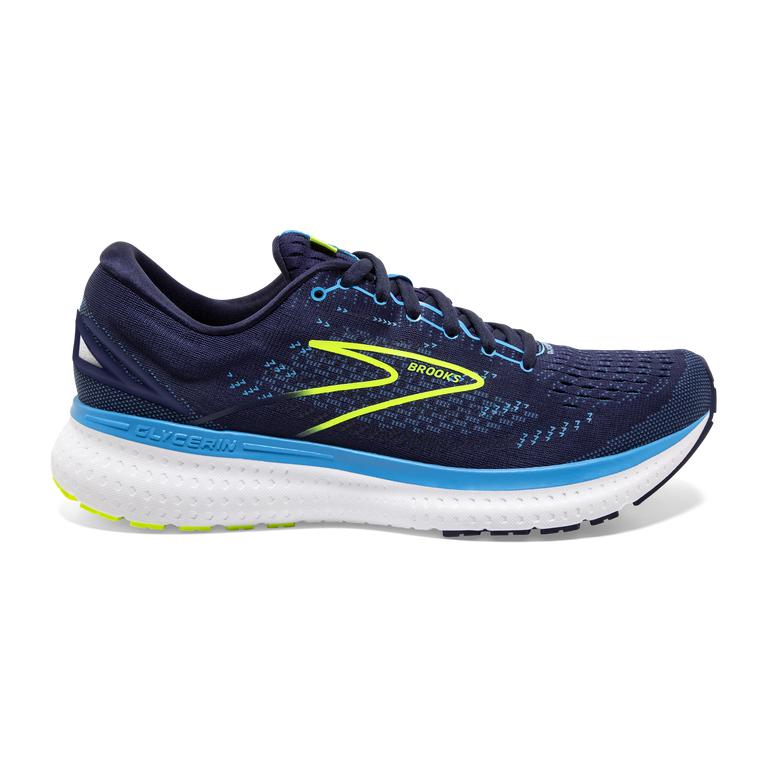 Brooks Glycerin 19 - Mens Road Running Shoes - Navy/Blue/Nightlife (80451LYCR)